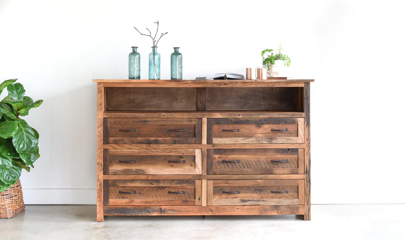 Reclaimed Solid Wood Chest of Drawers Rustic Handmade Storage -  Canada