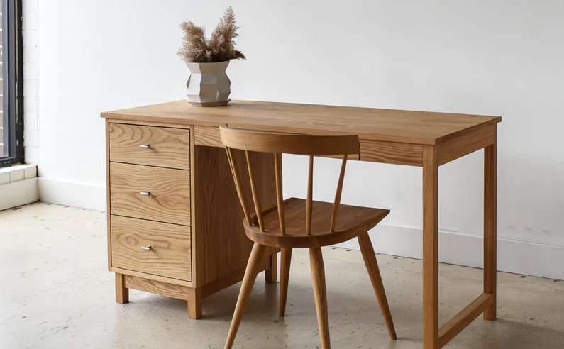 Wood Desk With Drawers Built to Last What WE Make