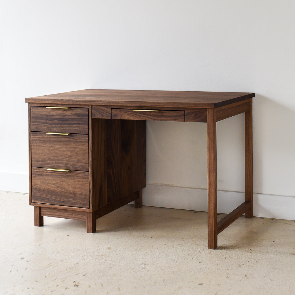 Macie Wood Desk  White oak desk, Oak desk, Light wood desk