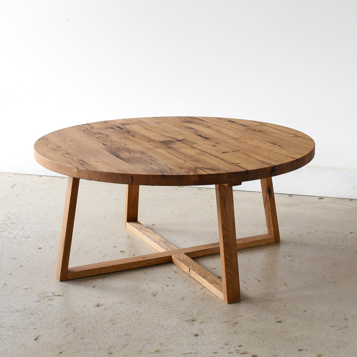 Round Solid Wood Coffee Table – What WE Make