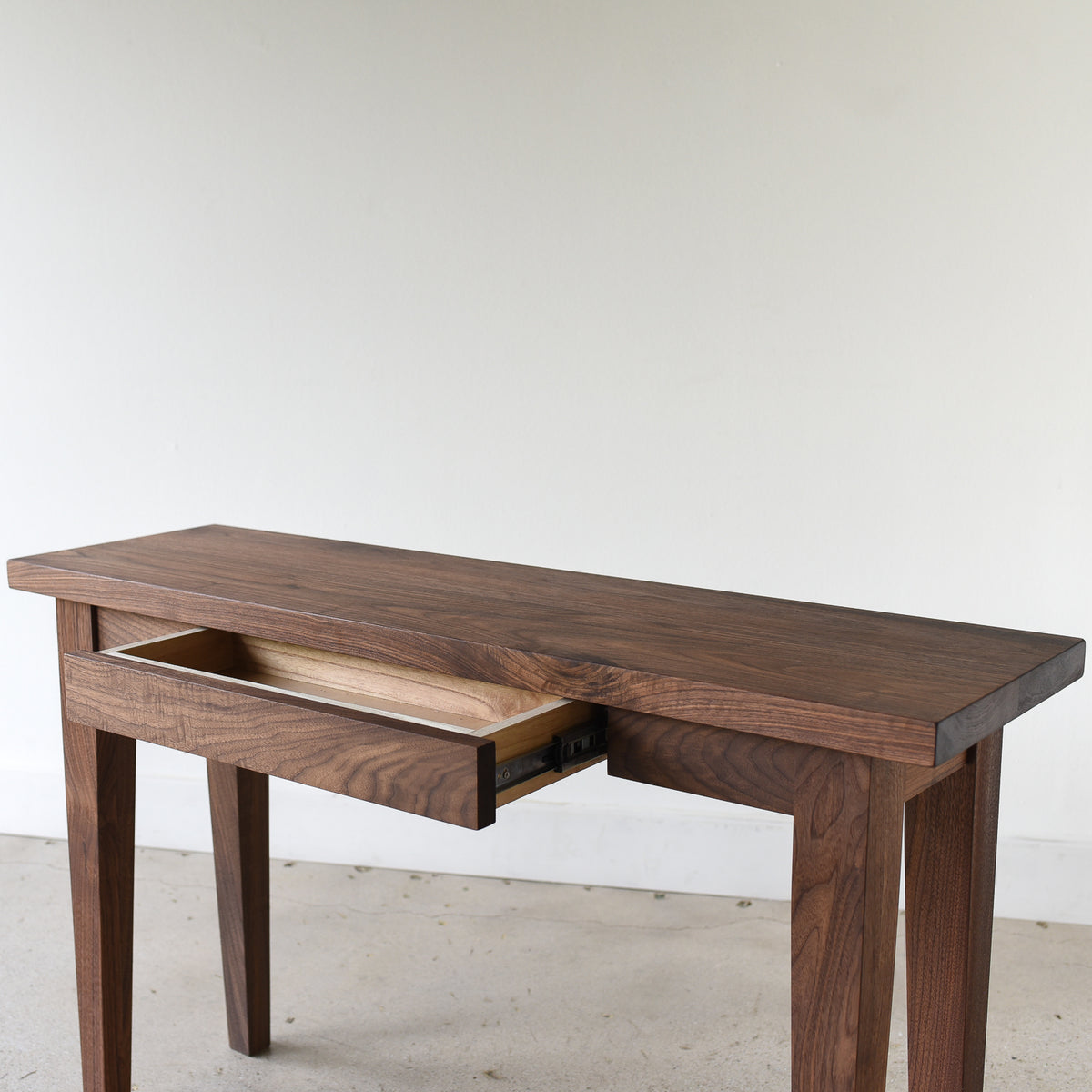 Tapered Leg Console Table With Hidden Drawer What WE Make