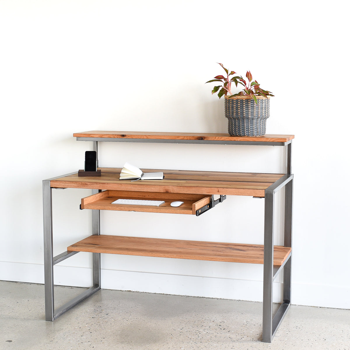 Solid Wood Desk With Keyboard Tray What WE Make