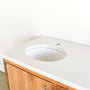 Concrete Vanity Top / Off-Set Oval Undermount Sink