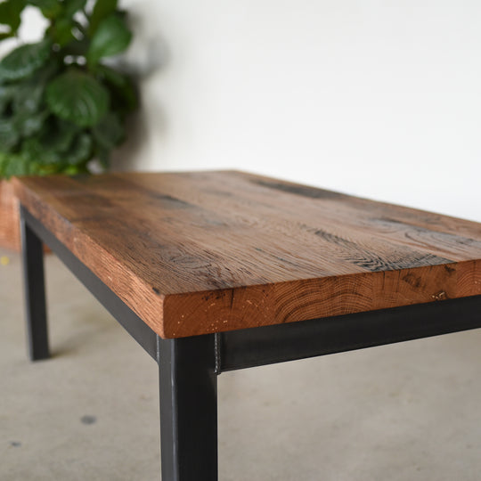 Steel Frame Coffee Table Reclaimed Oak Clear