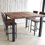 Pictured in Reclaimed Oak/ Walnut &amp; Blackened Metal, Featured with our &lt;a href=&quot;https://wwmake.com/products/reclaimed-wood-bar-stools-oak&quot;&gt; Industrial steel Bar Stool &lt;/a&gt; 