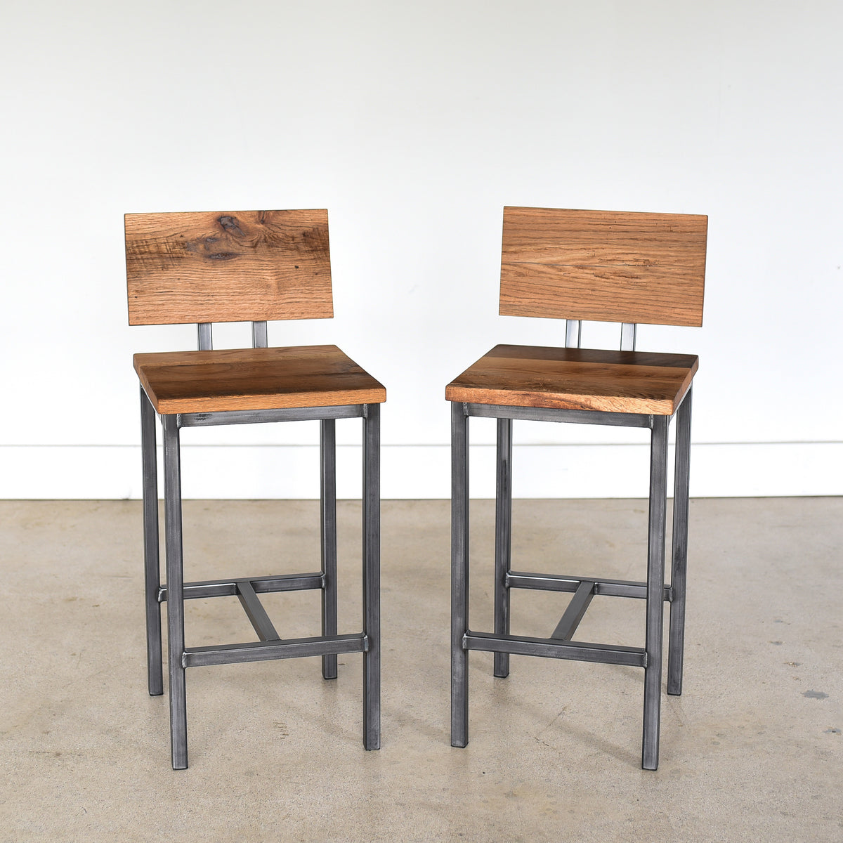 Wood and steel bar stools discount