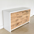 Wood + White 6-Drawer Dresser