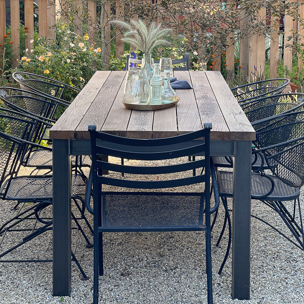 Steel Frame Outdoor Dining Table – What WE Make