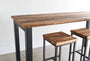 Pictured in Reclaimed Oak/ Clear &amp; Blackened Metal, Featured with our &lt;a href=&quot;https://wwmake.com/products/rustic-reclaimed-oak-backless-bar-stools&quot;&gt; Industrial Modern Backless Stool &lt;/a&gt; 