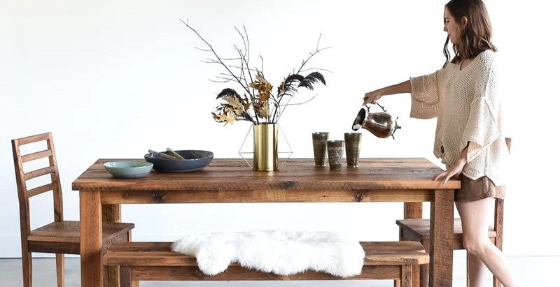 Rustical Table Reclaimed Wood Farmhouse Dining Tables | What WE Make