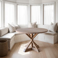 48&quot; Round Pedestal Dining Table Pictured In White Oak Natural