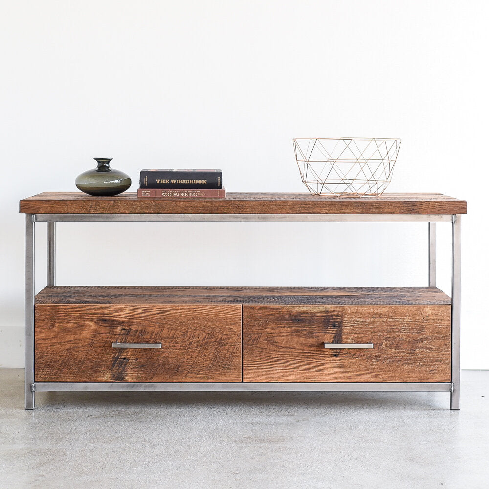 Stoic Wood 2-Drawer Media Console - Specifications: