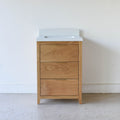 24" 3-Drawer Mid-Century Modern Vanity / Single Sink - Specifications: