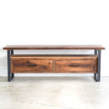 2-Drawer Modern Industrial Media Console - Specifications: