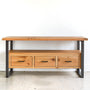 3-Drawer Modern Industrial Media Console