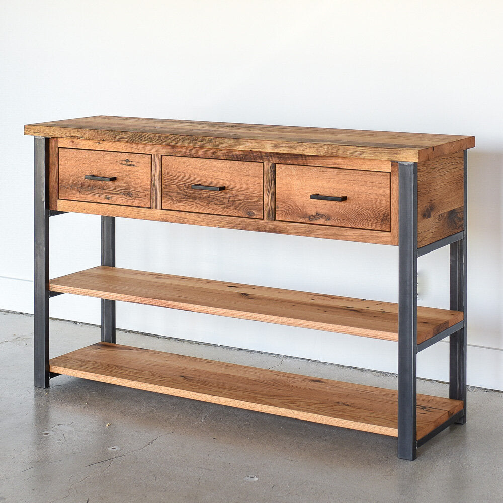 3-Drawer Media Console Shelving Unit - Specifications: