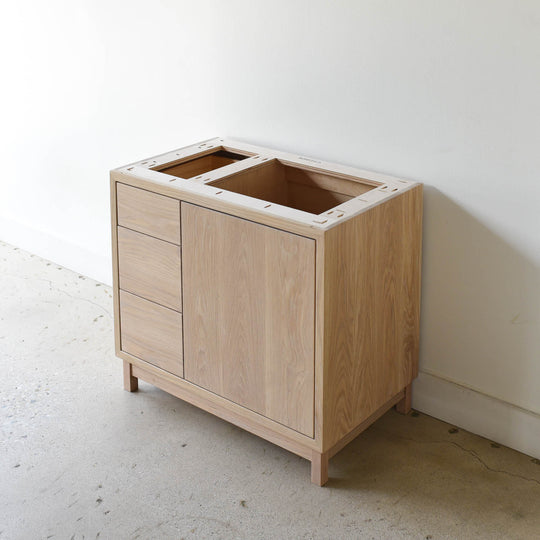 36" Modern Wood Vanity / Offset Single Sink