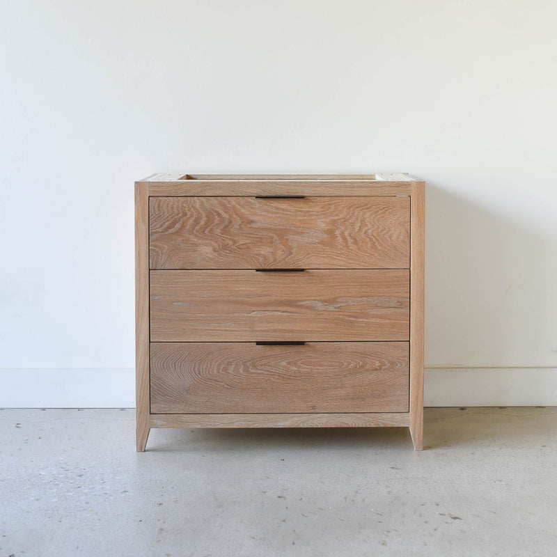 36" 3-Drawer Mid-Century Modern Vanity / Single Sink - Specifications: