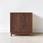 30&quot;  Modern 2-Door Wood Vanity / Single Sink in Walnut /  Clear 