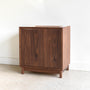 30&quot;  Modern 2-Door Wood Vanity / Single Sink in Walnut /  Clear 