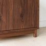 30&quot;  Modern 2-Door Wood Vanity / Single Sink in Walnut /  Clear 