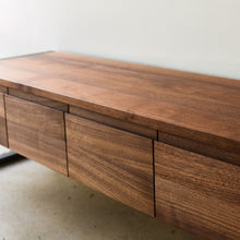 Routed Finger Pull Detail on Walnut Storage Bench Drawers