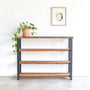 Farmhouse Wood + Metal Bookshelf - Specifications: