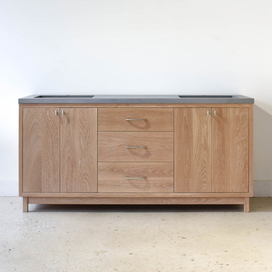 72" Modern Wood Vanity / Double Sink