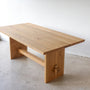 White Oak Modern Timber Frame Dining Table Pictured In White Oak Clear.  