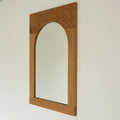 Bixby Fluted Solid Wood Mirror pictured in White Oak Clear