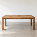 Breadboard Extendable Dining Table Pictured in Reclaimed Oak Clear.