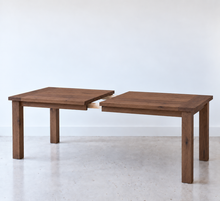 Breadboard Extendable Dining Table Pictured in Reclaimed Oak Walnut.