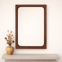 Frances Solid Wood Mirror Pictured in Walnut Clear