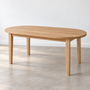 Oval Tapered Leg Dining Table Pictured in White Oak Clear