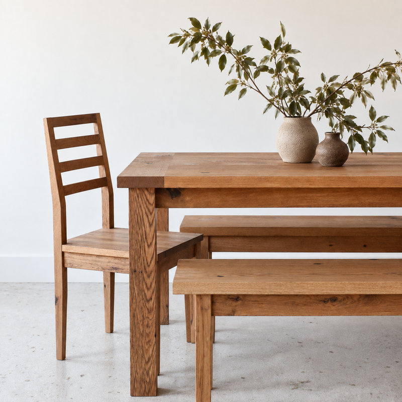 Breadboard Farmhouse Extendable Dining Table