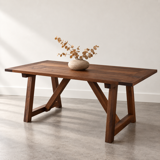 Farmhouse Trestle Dining Table