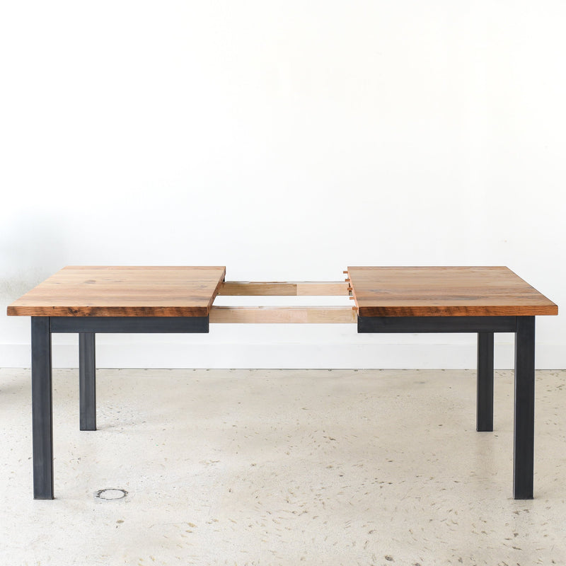 Industrial Plank Extendable Dining Table - Specifications: