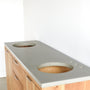 Concrete Vanity Top / Double Oval Undermount Sinks - Specifications: