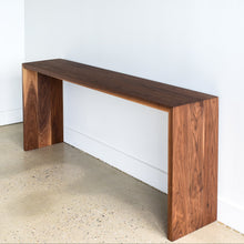 Modern Waterfall Console Table Pictured In Walnut Clear 