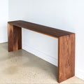 Modern Waterfall Console Table Pictured In Walnut Clear 