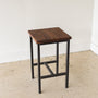 Industrial Modern Backless Stool - Walnut / Clear - Specifications: