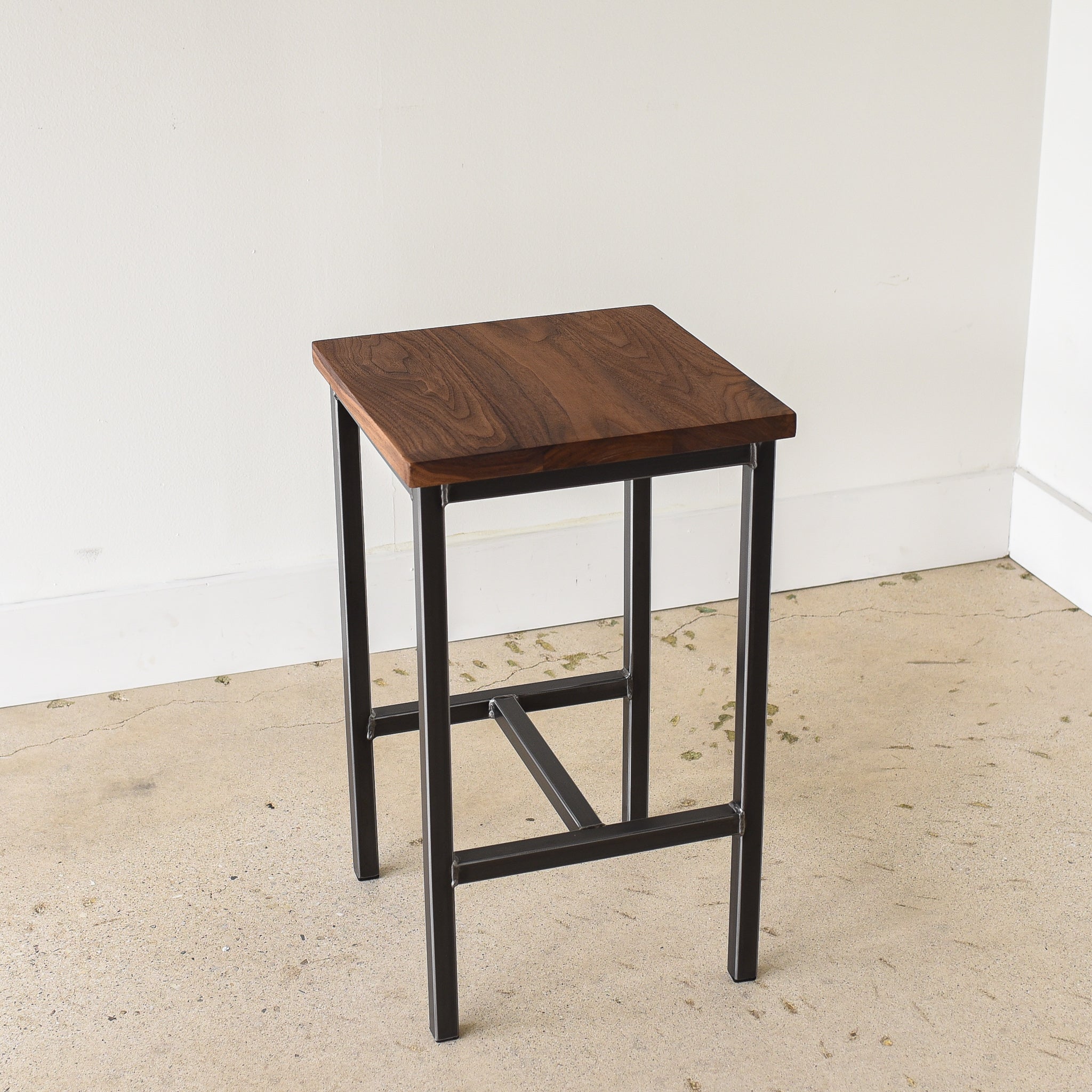 Walnut Backless Bar Stools