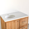 Concrete Vanity Top / Off-Set Oval Undermount Sink