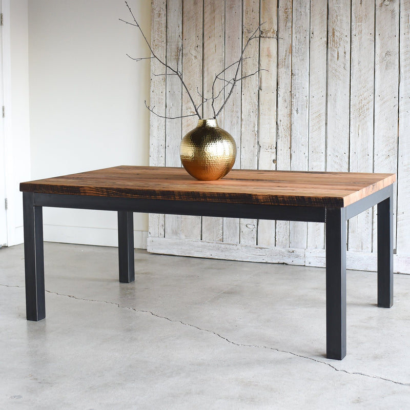 Wide Steel Frame Dining Table - Specifications: