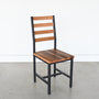 Industrial Steel + Wood Dining Chair - Specifications: