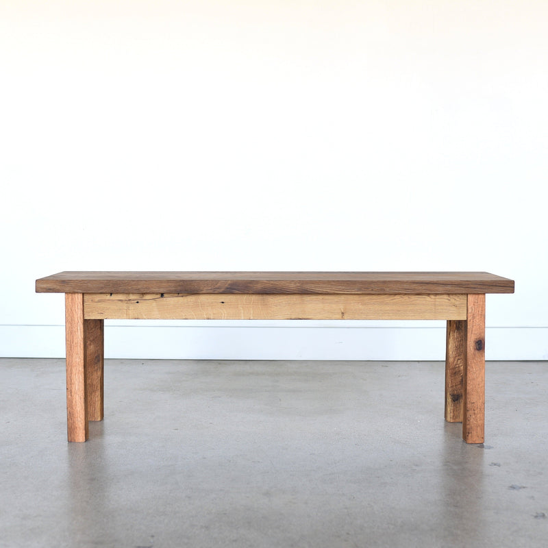 Quick Ship Plank Wood Bench - Specifications: