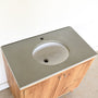 Concrete Vanity Top / Single Oval Undermount Sink
