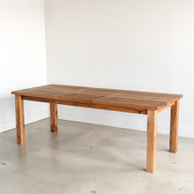 Farmhouse Extendable Dining Table Pictured In Reclaimed Oak Clear  - Leaf Insert 