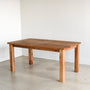 Farmhouse Extendable Dining Table in Reclaimed Oak Clear - Pictured without leaf 