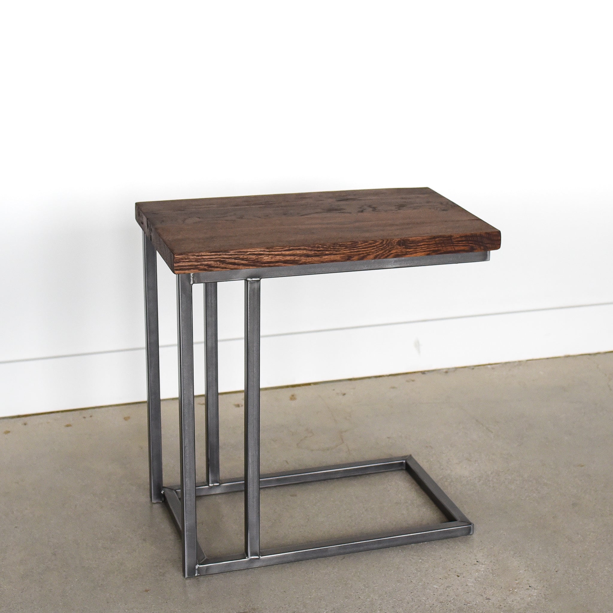 Large Wood + Steel C-Table - Specifications: